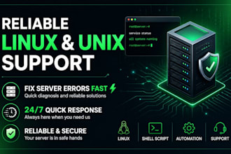 provide linux  server issues i provide fast and reliable solution