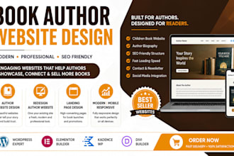 build a best selling author website ebook website bookstore and poet website