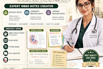 create professional mbbs notes, flashcards,and short revision notes