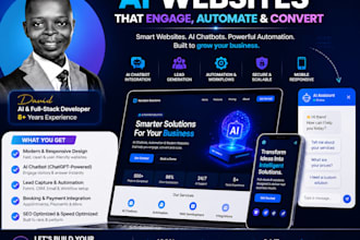 build an ai website with chatbot and automation