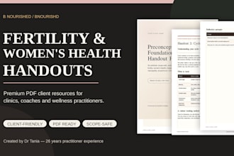 create fertility and womens health handouts