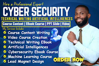create cybersecurity course content workbook training manual curriculum PPT