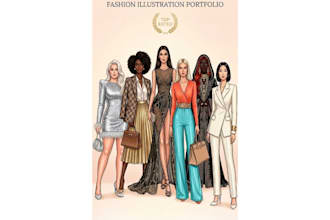 draw professional fashion illustrations and technical sketches