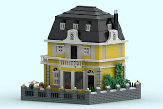 design lego moc model lego house design car display set pdf parts in bricklink