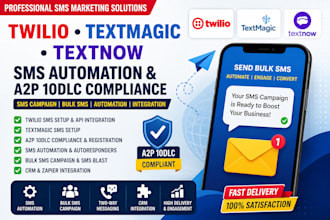 do twilio SMS marketing campaign, automation and a2p 10dlc registration