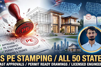 review, engineer, and provide a US pe stamp for city permits