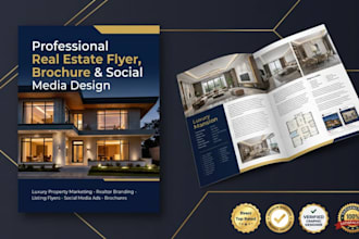 design a luxury real estate company profile and property brochure