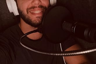record a calm deep american male voice over