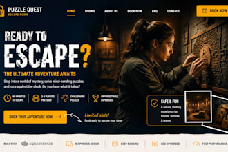 build squarespace escape room website escape game website puzzle room website