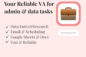 data entry and admin support