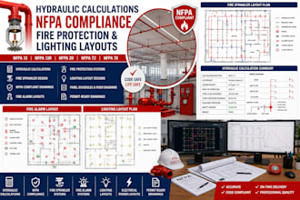 create hydraulic calculations nfpa compliance fire protection lighting layouts