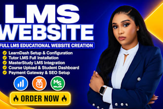 build lms online educational website with learndash, tutor lms, or masterstudy