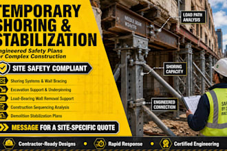 shoring bracing temporary support structural engineering calculations