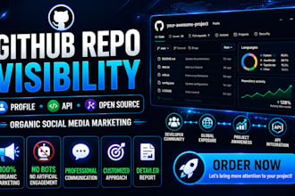grow your github repo, profile  API for more visibility and organic traffic