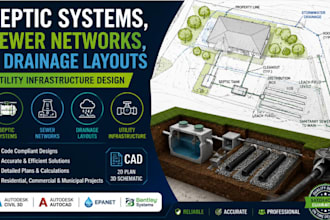 septic systems, sewer networks and drainage layouts, utility infrastructure