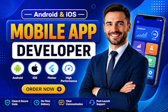 do mobile app development android ios app, building mobile app flutter developer