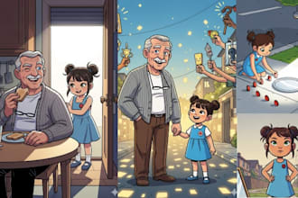draw ai children book illustration and 3d children book illustrations