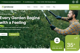 build wix landscaping company website garden design landscaping service website