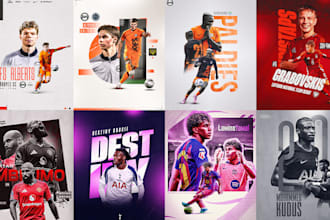 design professional sports social media graphics