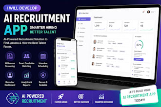 develop saas ai recruitment app, ai resume app, ai candidate screening website