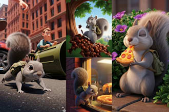 illustrate 3d children book illustration, children story book