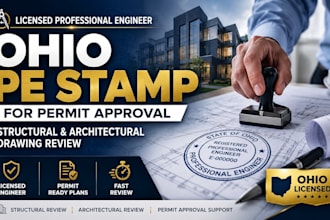 review and stamp your structural and architectural  engineer drawing ohio stamp