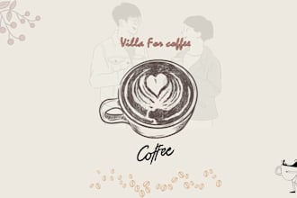 design a professional coffee shop and cafe logo
