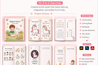 design kids coloring books and activity work sheet