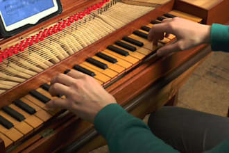 record piano, hammered dulcimer, clavichord,harpsichord, keyboard and celesta
