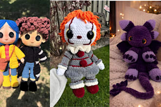 create handmade soft custom plush toy stuffed animals crochet kawaii plushie