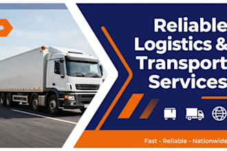 design a logistics company profile and transport service brochure