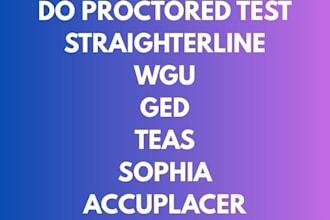 proctored test, sat, hesi, ged, nclex, wgu, sophia, praxis