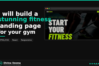 build a stunning fitness landing page for your gym