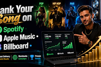 chart your spotify and apple music song to top 100 billboard fast
