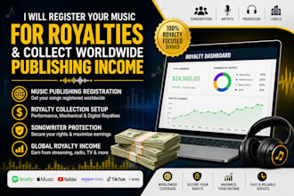 register your music for royalties and collect worldwide publishing income