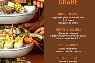 design a professional and editable restaurant menu