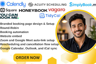 setup calendly acuity scheduling simplybook me vagaro appointment booking page