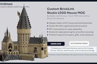 custom bricklink studio 3d lego design house home lego moc with pdf instructions