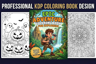 create bold and easy kids coloring and adult coloring book for kdp