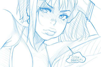 draw nsfw manga comic pages, webtoon panels and doujinshi art