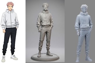 convert 2d images, sketches and png to high quality 3d model stl for 3d printing