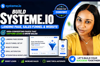 build landing page in systeme io, systeme io sales funnels systeme io website