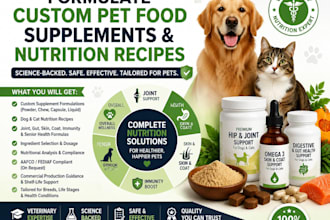 formulate custom pet food supplements and nutrition recipes