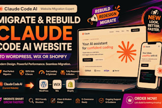 migrate claude code ai website to wordpress wix shopify rebuild claude website