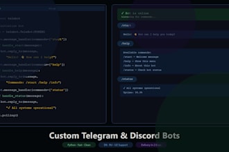 build a custom telegram bot in python