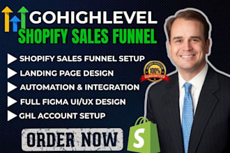 do gohighlevel shopify sales funnel, gohighlevel landing page, ghl figma design