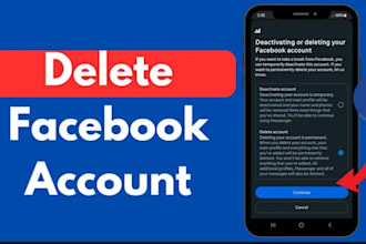 delete facebook and instagram accounts, pages, and login details