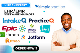 setup hipaa, emr, integration, drchrono practieq ehr, jane, intakeq medical form