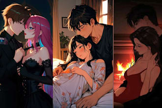 do nsfw couple art semi realistic book cover spicy dark mafia romance character