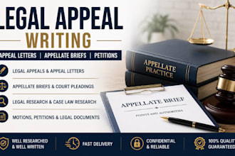 draft legal appeals, appeal letters, appellate briefs, and petitions